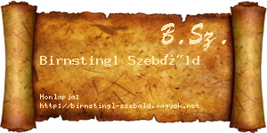 Birnstingl Szebáld névjegykártya
